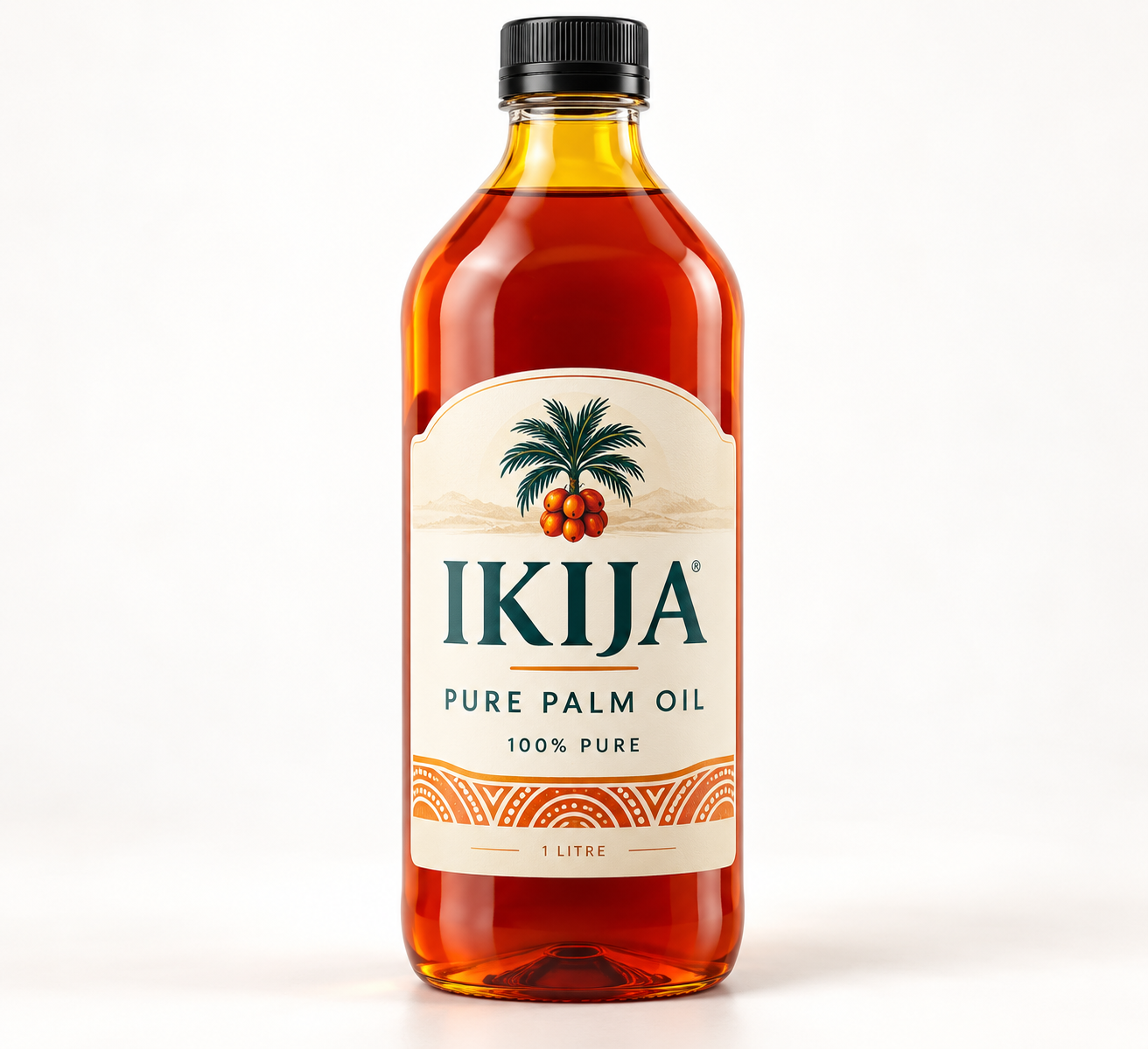 Ikija-branded palm oil bottle